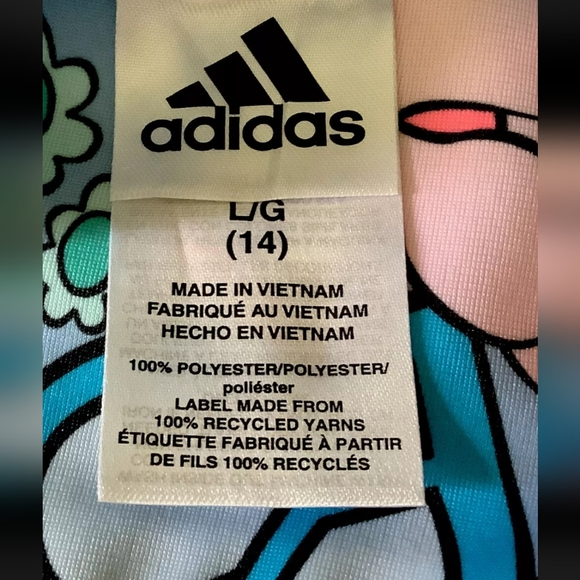 ADIDAS - Girls Size L/14 Floral Tricot Bomber Jacket - NWOT - Picture 8 of 8